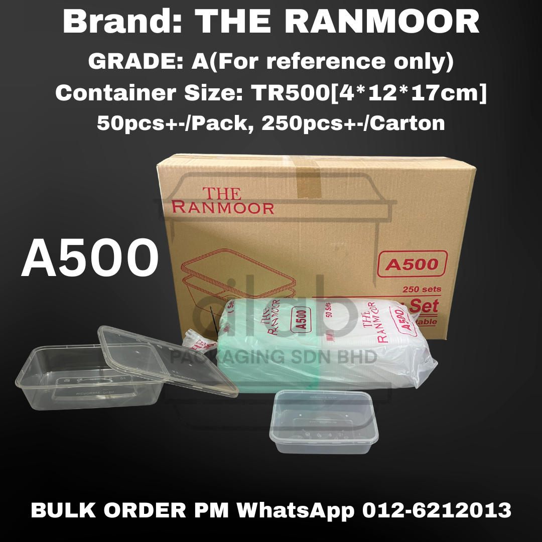 A500 The Ranmoor PP Plastic Containers 丨Ready stock working day ship out 24hours