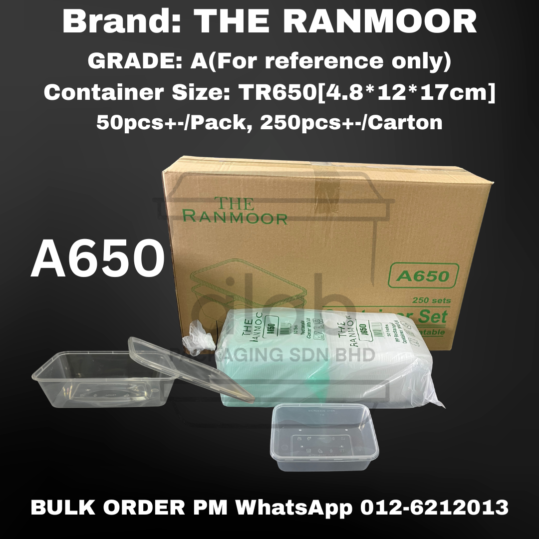 A650 The Ranmoor PP Plastic Containers 丨Ready stock working day ship out 24hours